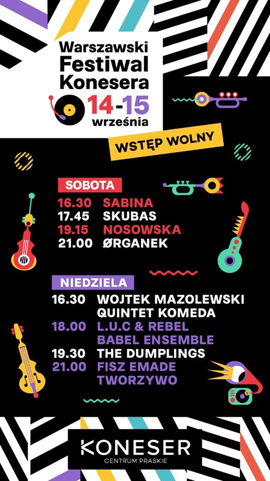 Warszawski Festiwal Konesera - line-up, timetable