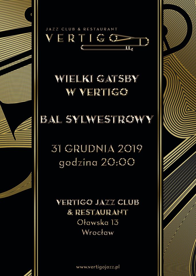 Wielki Gatsby: Bal Sylwestrowy w Vertigo Jazz Club & Restaurant