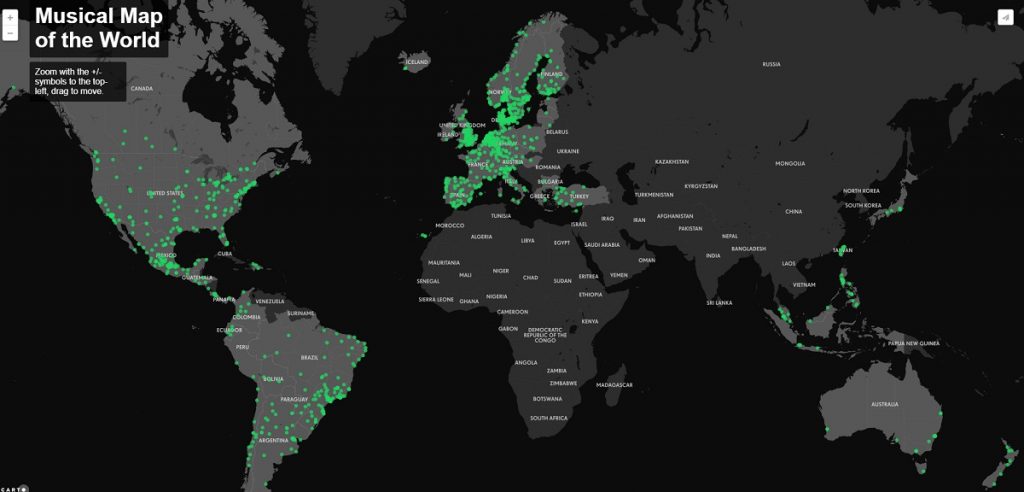 Muzyczna Mapa Świata Spotify