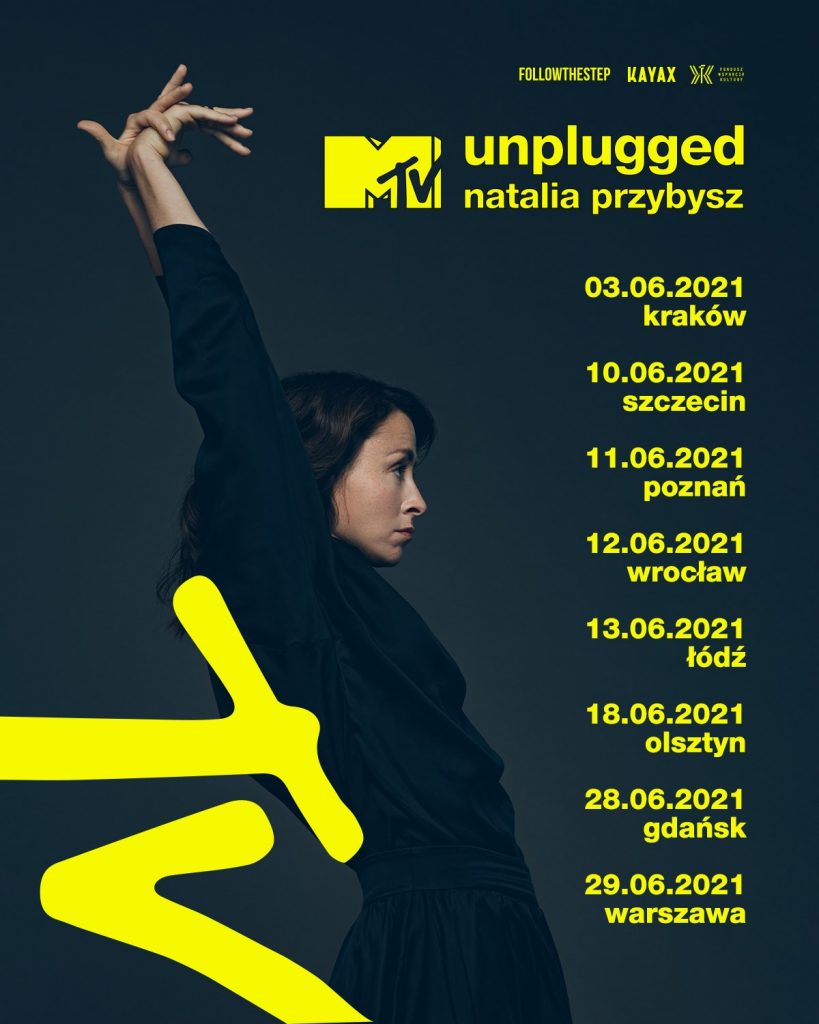Trasa koncertowa Natalia Przybysz MTV Unplugged, rozpiska