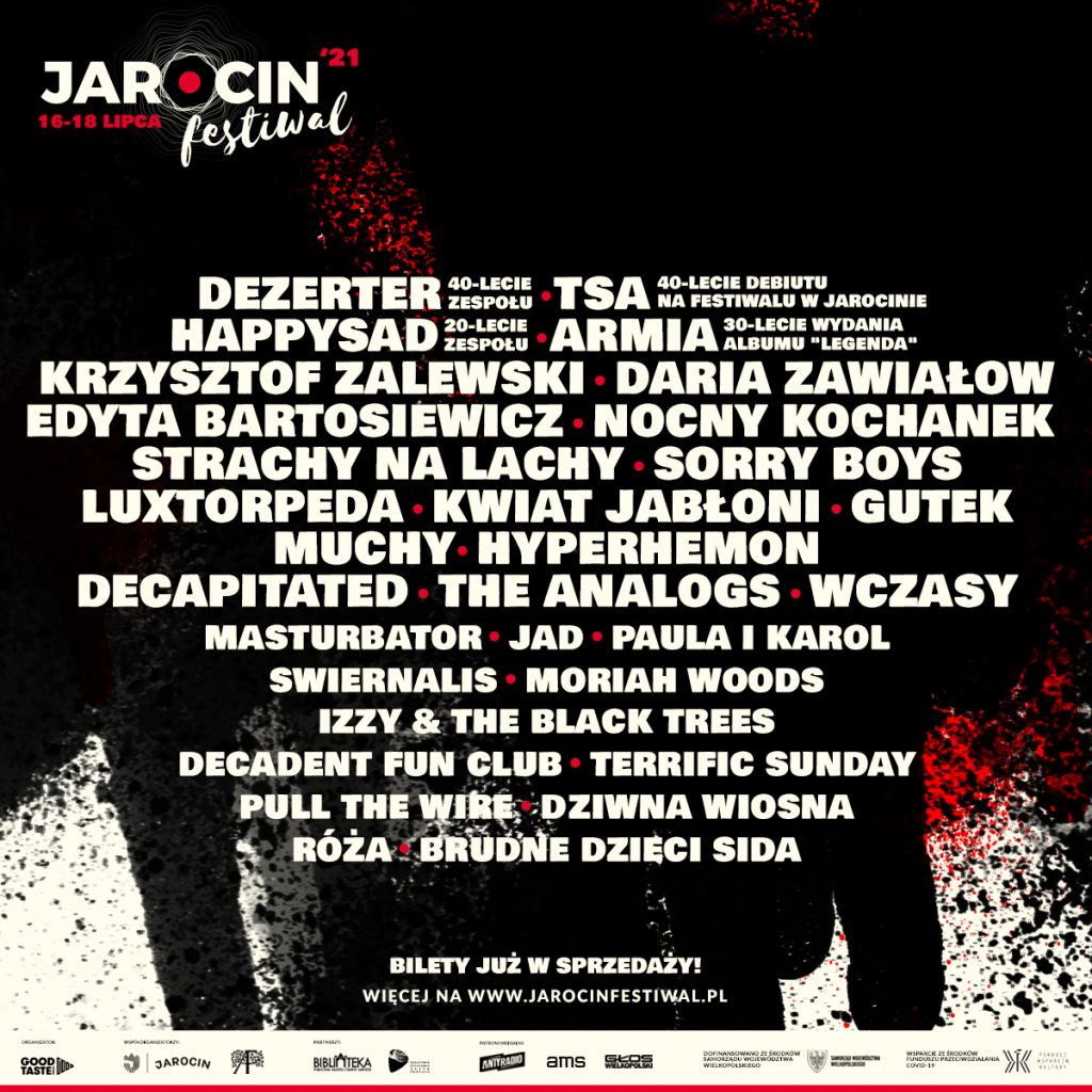 Jarocin Festiwal 2021 bilety line-up