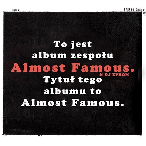 Almost Famous - okładka