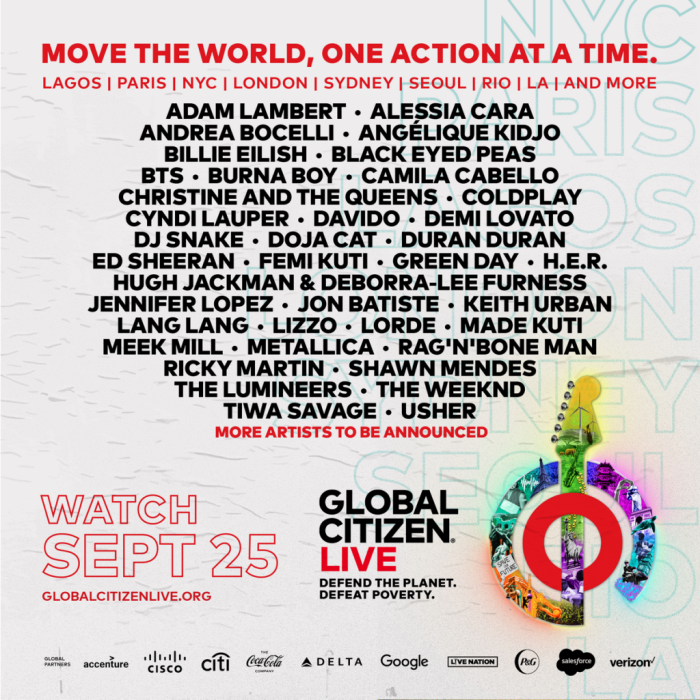 Global Citizen Coldplay Billie Eilish