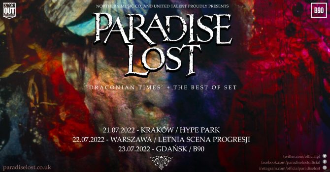 Paradise Lost "Draconian Times" + The Best Of Set / 23 VII 2022 / Gdańsk