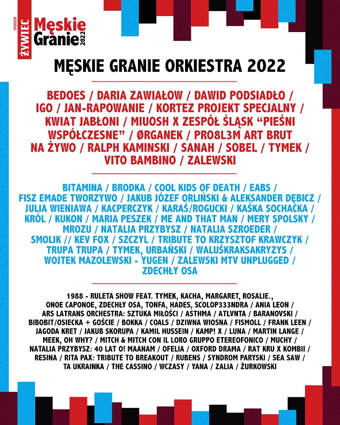 Męskie Granie 2022 line-up