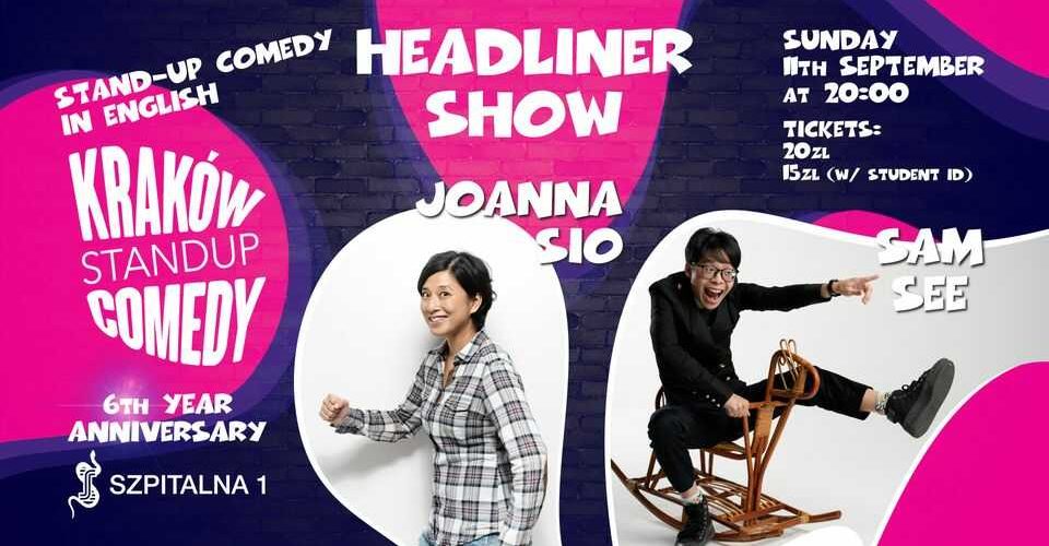 Standup Comedy in English - Headliner Show - Joanna Sio & Sam See - Sunday 11th September