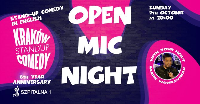 Standup Comedy in English - Open Mic Night - Sunday 9th October