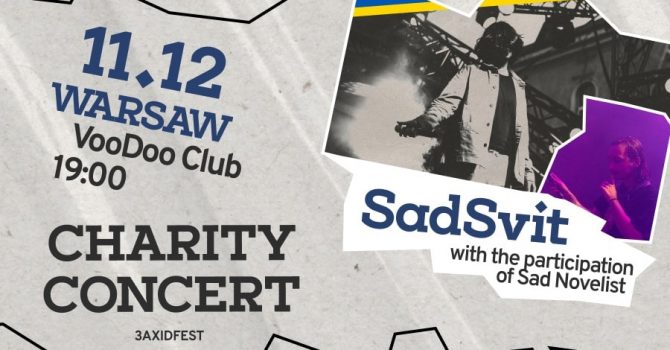 Sad Svit+Sad Novelist I Charity Concert I Warszawa / 11.12 / @VooDoo Club