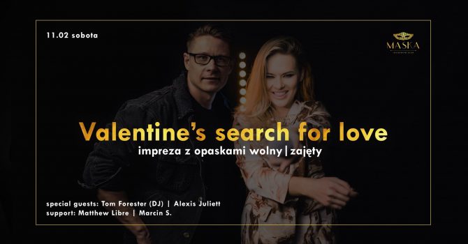 Valentine's search for love | Impreza z opaskami wolny/zajęty.