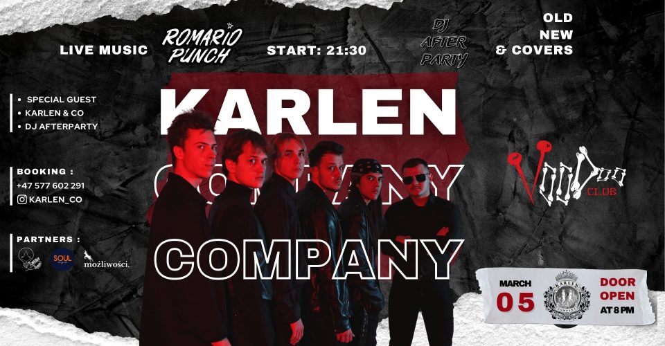 Karlen & Co „The Man" Album Presentation (support Romario Punch / after Matsui DJ) @VooDoo Club