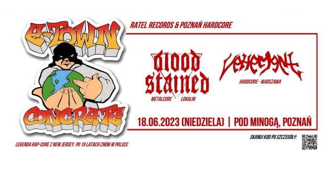 E-Town Concrete (USA) + Bloodstained, Vehement / 18.06.23 / Pod Minogą, Poznań