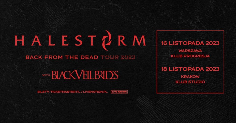 Halestorm - Back From The Dead Tour - 16.11.2023, Klub Progresja, Warszawa