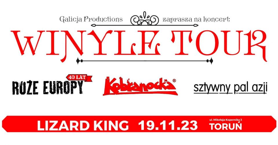 Winyle Tour - Kobranocka, Róże Europy, Sztywny Pal Azji | 19.11.2023 Toruń