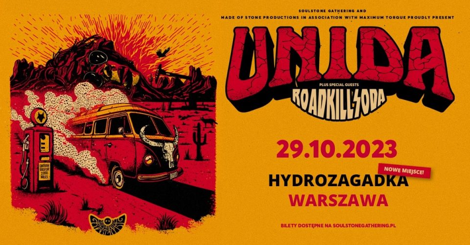 Unida, RoadkillSoda | 29.10 | Warszawa, Hydrozagadka
