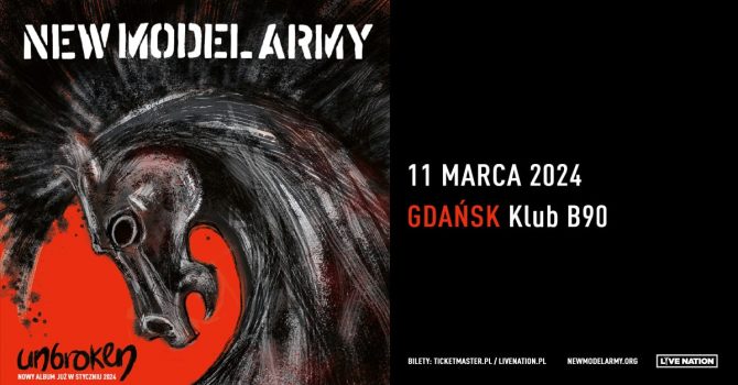 New Model Army -11.03.2024 | Klub B90 | Gdańsk