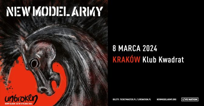 New Model Army - 08.03.2024 | Klub Kwadrat | Kraków