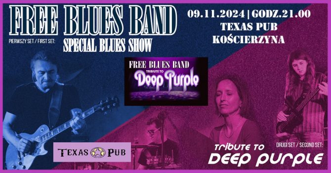 Free Blues Band - Tribute to Deep Purple | Special Blues Show | Kościerzyna