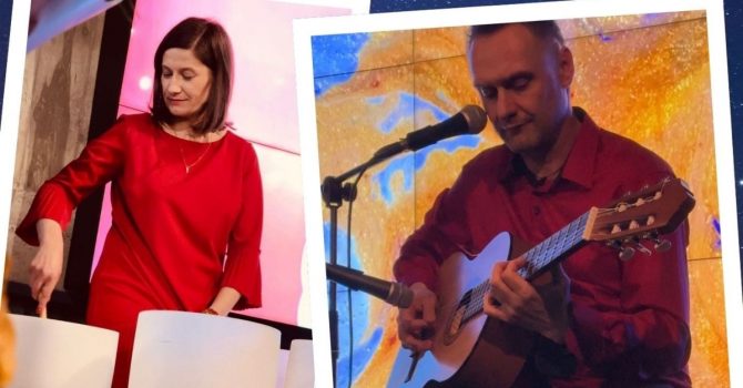 Koncert relaksacyjny ŚwiatłoNoc – podróż w dźwiękach mis kryształowych i gitary klasycznej | Nowy Sącz