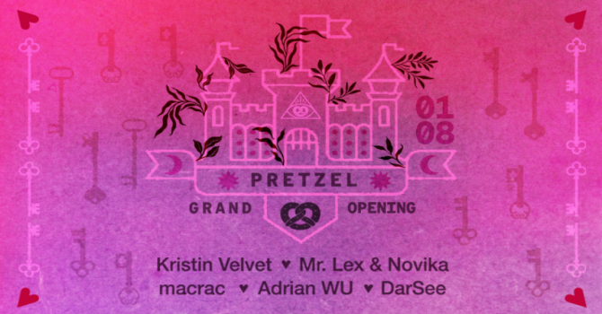 Pretzel GRAND OPENING: Kristin Velvet, Mr. Lex & Novika