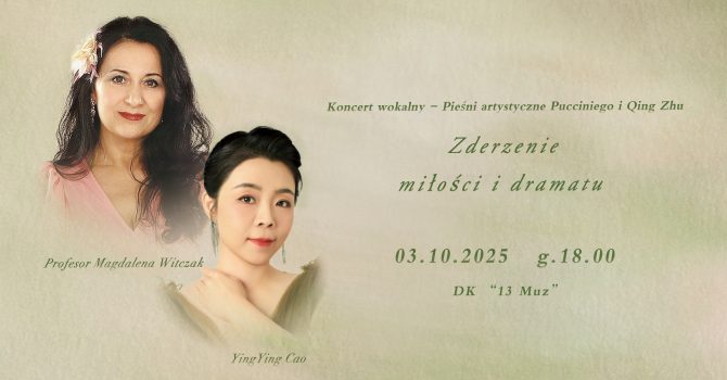 Koncert wokalny - pieśni artystyczne Pucciniego i Qing Zhu | Szczecin