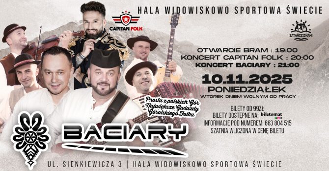 KONCERT BACIARY & CAPITAN FOLK | ŚWIECIE